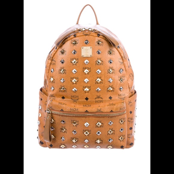 MCM Large Visetos Stark studded Backpack - Picture 1 of 12